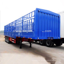 China Fabricação Gooseneck Cerca Cargo Transport Stake Semi Trailer